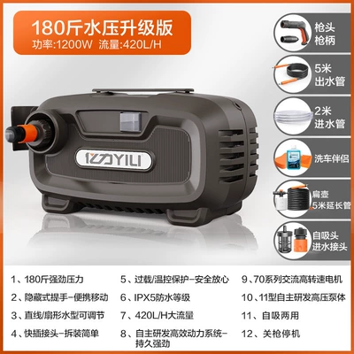 Yili Black Knight 4350 High Car washing machine - 180kg-water-pressure-portable-upgrade-version