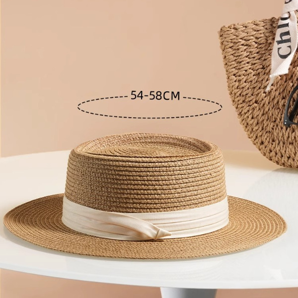 Summer beach woven sun hat solar-powered