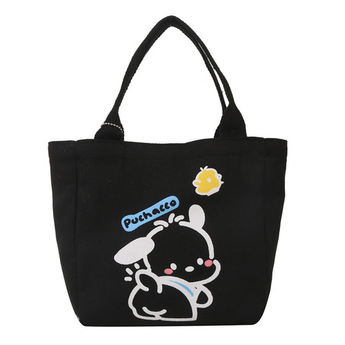 Canvas bag for students, cute Japanese-style commuting hand-held lunch bag, unique design leisure hand-held bag
