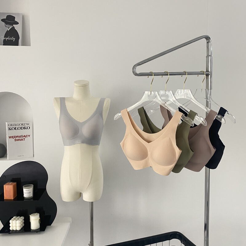 Fixed Cup Bra, No Size Bra, Sleep Sports Vest, Comfortable, Nude Feel, Anti-Expansion, Makes Breasts Appear Smaller, Sporty Style