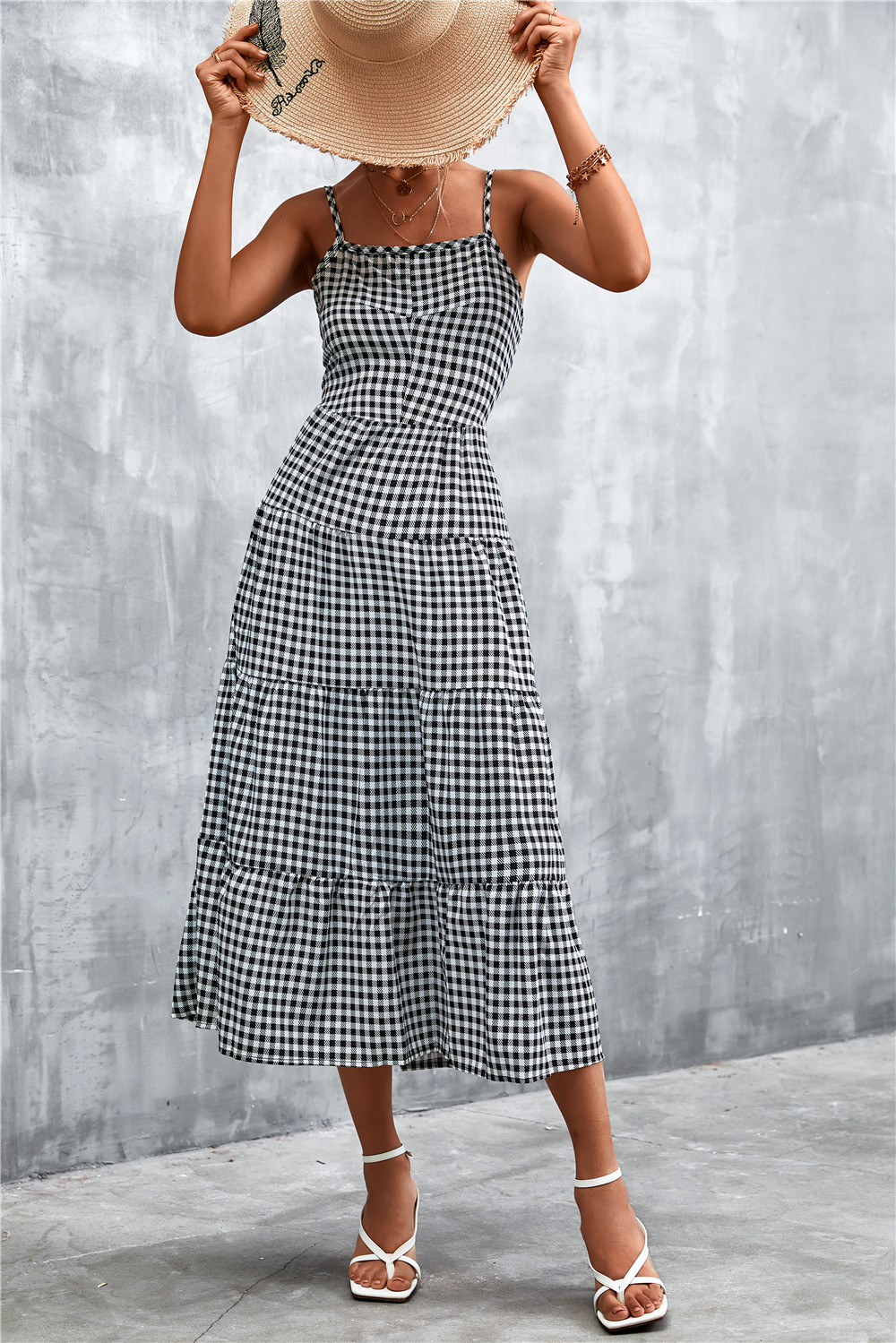 Women's Mid-length Lace-up Dress With Open Back For Summer_voghion.com