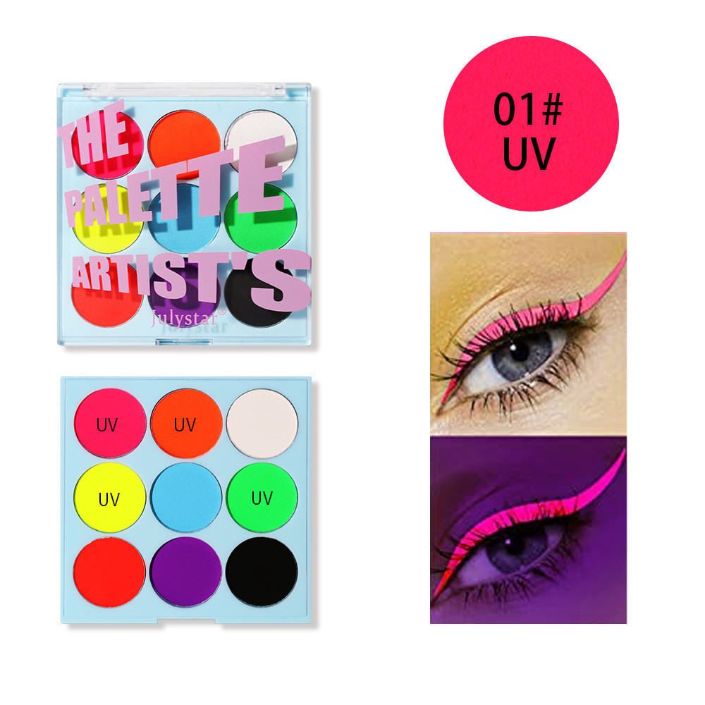 Bühne Make-up Wasser-löslich Farbe Schnell-trocknen Nicht-wisch Körper Malerei Lidschatten-palette display picture 4