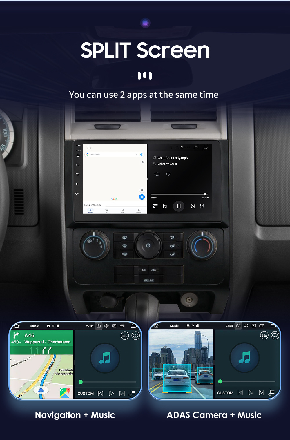 Cross-border 9-inch for 13-21 Ford TRANSIT CUSTOM car Android large screen navigator GPS
