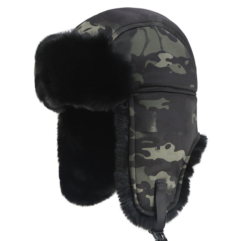Gorro de invierno grueso Thunderbolt gorro de esquí protector de orejas al aire libre protector de frío y calentamiento gorra de cabeza transfronteriza unisex