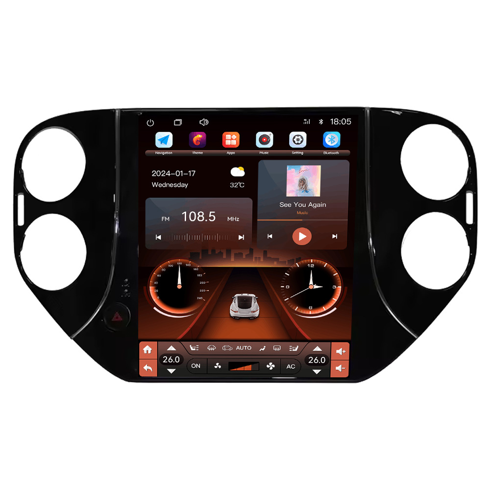 Tuguan 10.4 inch Vertical Screen Car Navigation for Volkswagen Tiguan 2010-2016 (Other Automotive Communications) - 4-core-2g32gcp