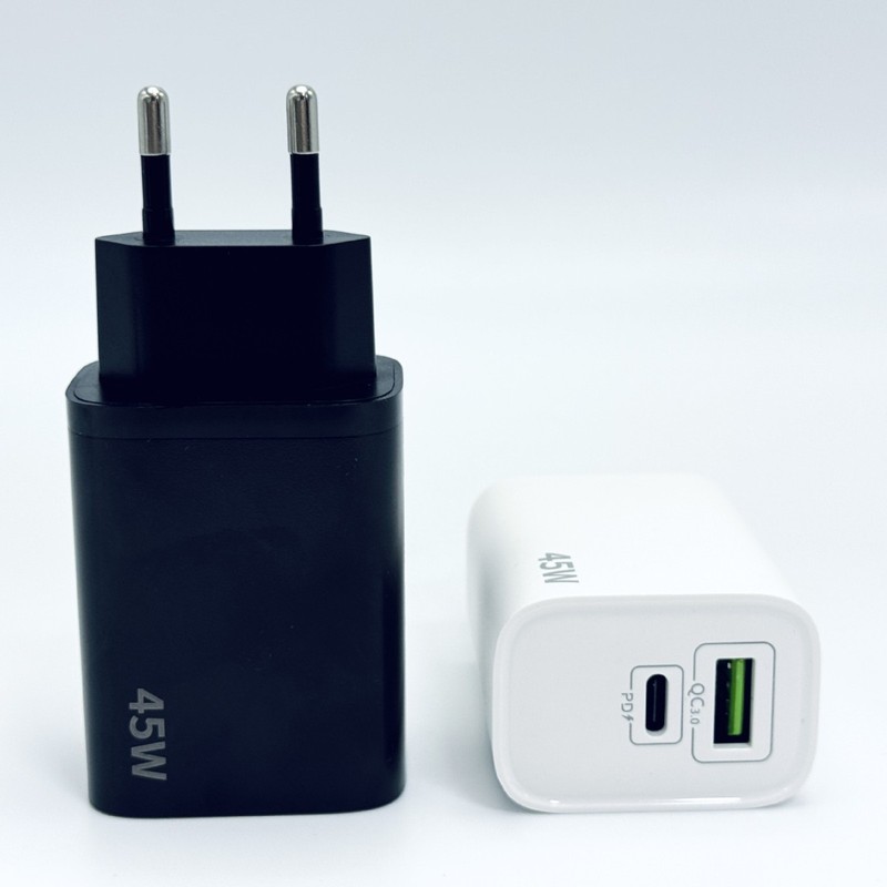 人気のクロスボーダー PD45W 窒化ガリウム携帯電話充電器 A+C デュアルポート充電ヘッド Samsung Apple 16 に適しています|undefined