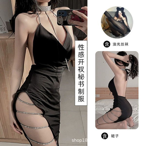 Black+Black Open Oil Stockings