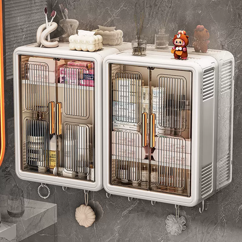 卫生间置物架化妆品收纳免打孔壁挂式沐浴露收纳架厨房调料置物架