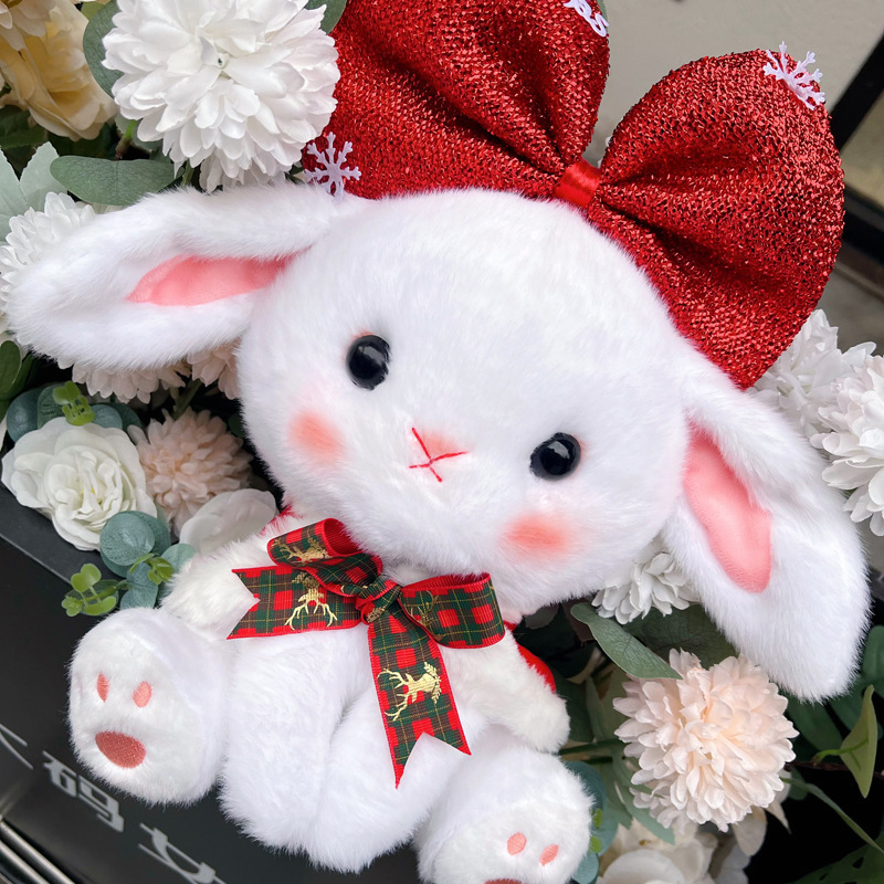 Regalos de Navidad, ciervos de Navidad y ciervos de Navidad muñecas, juguetes de peluche, lolly, nieve blanca, niños, niñas