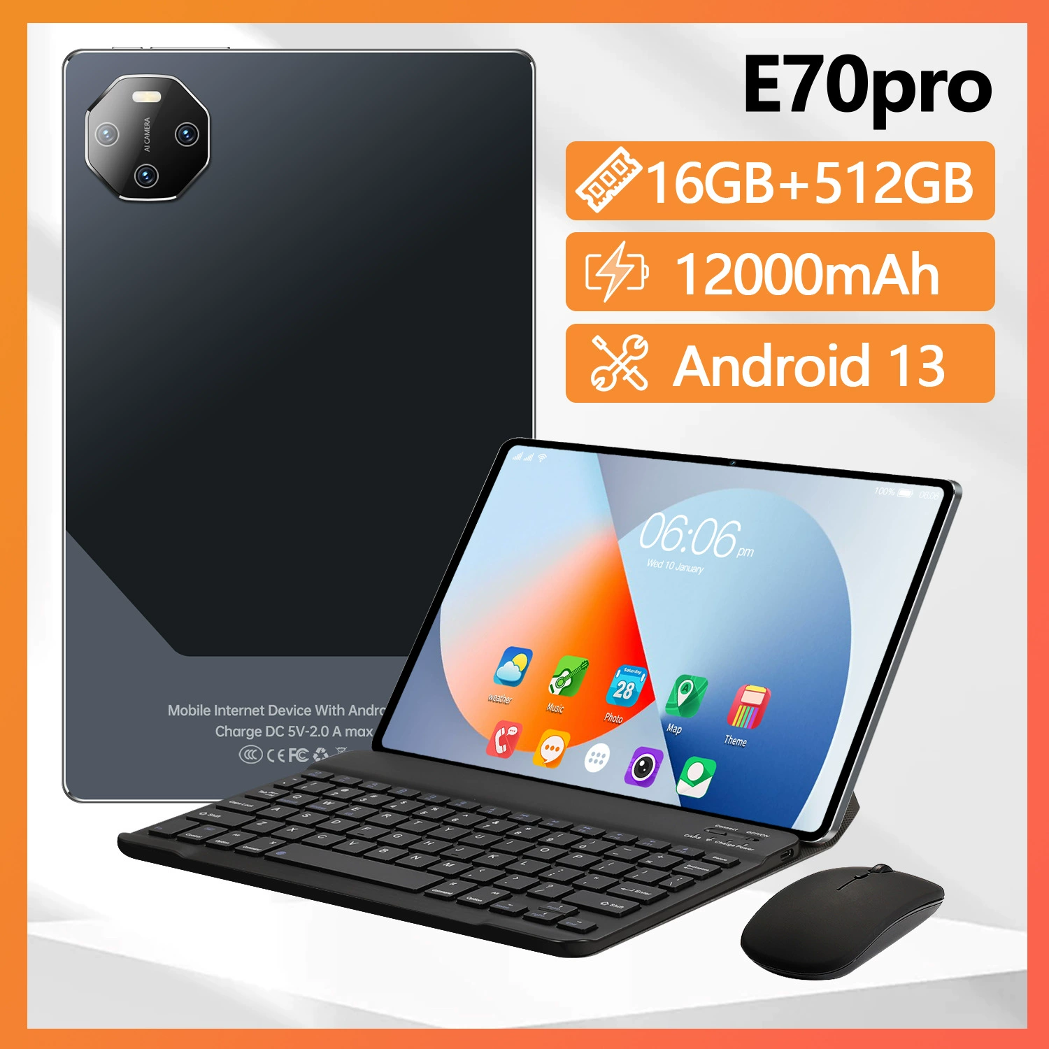 Планшет умный ноутбук, (跨境贸易), 10,1 дюйма, Android, bluetooth, 4G