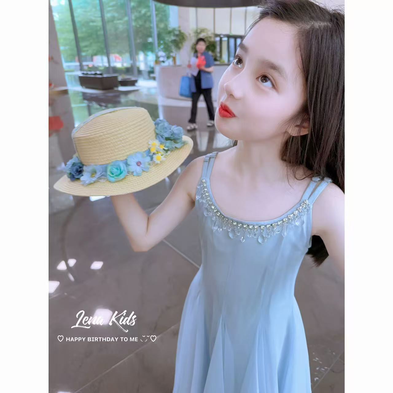 Ready-To-Ship Girls' Summer 2026 New Stylish Children's Beach Vacation Dress Summer Suspender Dress