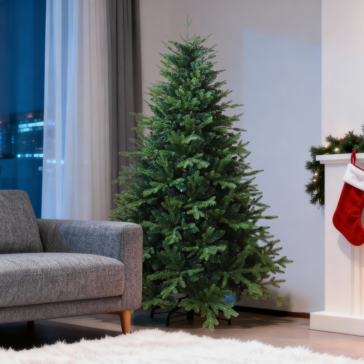 Shengyuan nuevo tamaño completo cifrado pe mezcla pvc árbol de Navidad hotel centro comercial decoración de árbol de Navidad