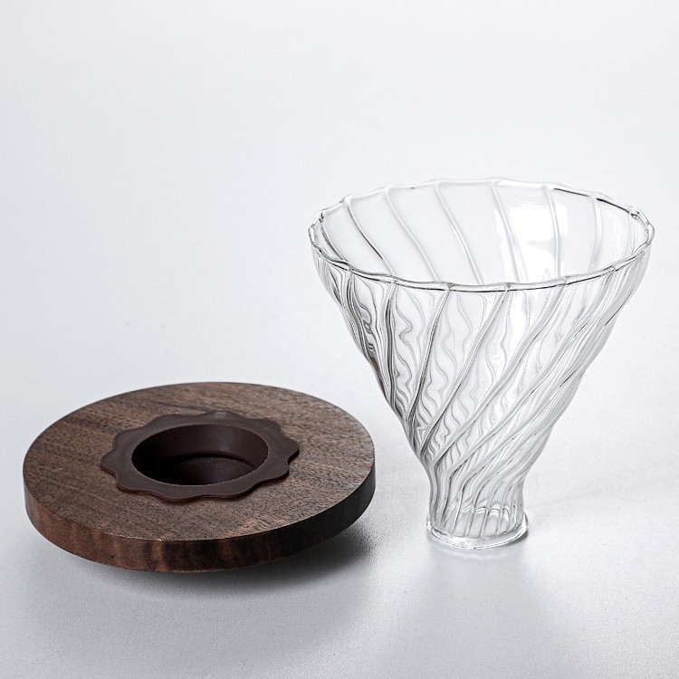 Fabricante directo de vidrio para compartir cafetera conjunto de cafetera de agua de mano taza de filtro de nube cafetera de moca explosión doméstica comercial