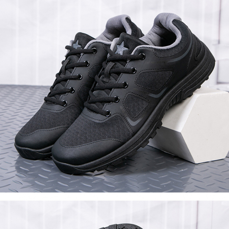 Black summer breathable wear-resistant ultra light sports sneakers…