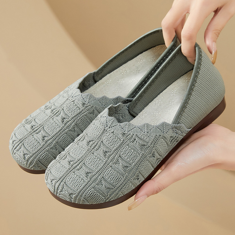Zapatos de mujer verano nuevo estilo casual zapatos individuales envío transfronterizo suela suave sin pies cansados zapatos de mujer transpirables zapatos de madre de un pie