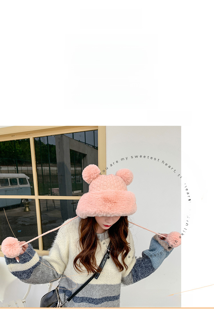 Dames wintermuts met pompon warme gebreide muts voor de herfst_voghion.com