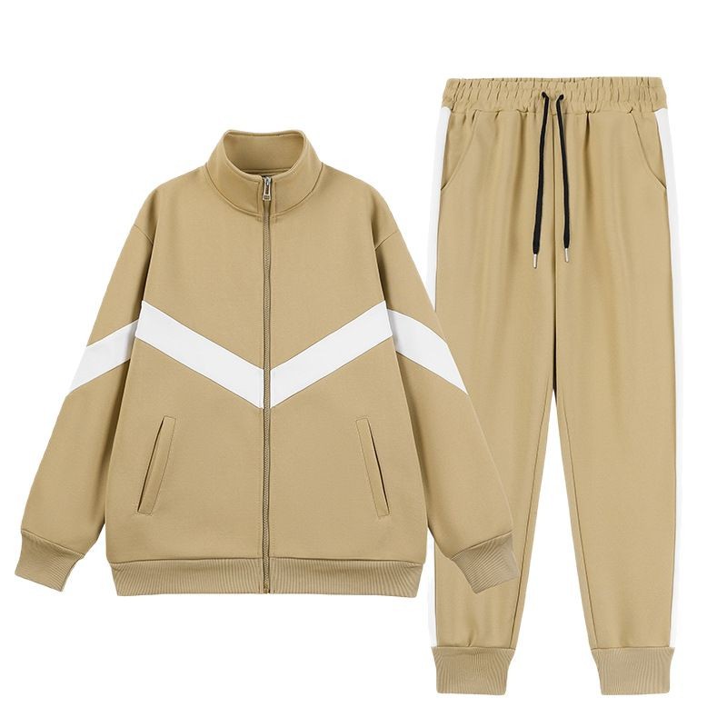 Primavera y otoño trajes deportivos cardigans de hombre cuello jersey de comercio exterior trajes de ocio de moda masculina de dos piezas transfronterizas