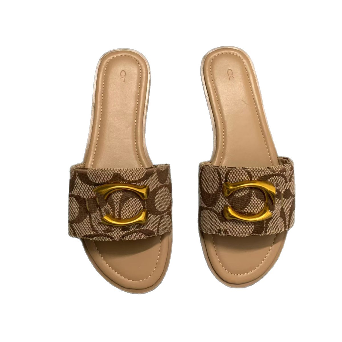 Zapatos de verano impresa retro zapatillas de mujer cruzada zapatillas de letras europeas y americanas calientes zapatillas de mujer