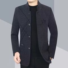 秋冬コート立襟ジャケットビジネス気質冬メンズコート男性カジュアル