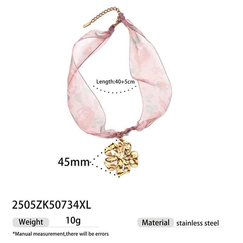 TENA Europa y América moda transfronteriza bufandas de seda collar de estrellas de mar nicho joyas de estilo vacacional joyas mujeres al por mayor image 11