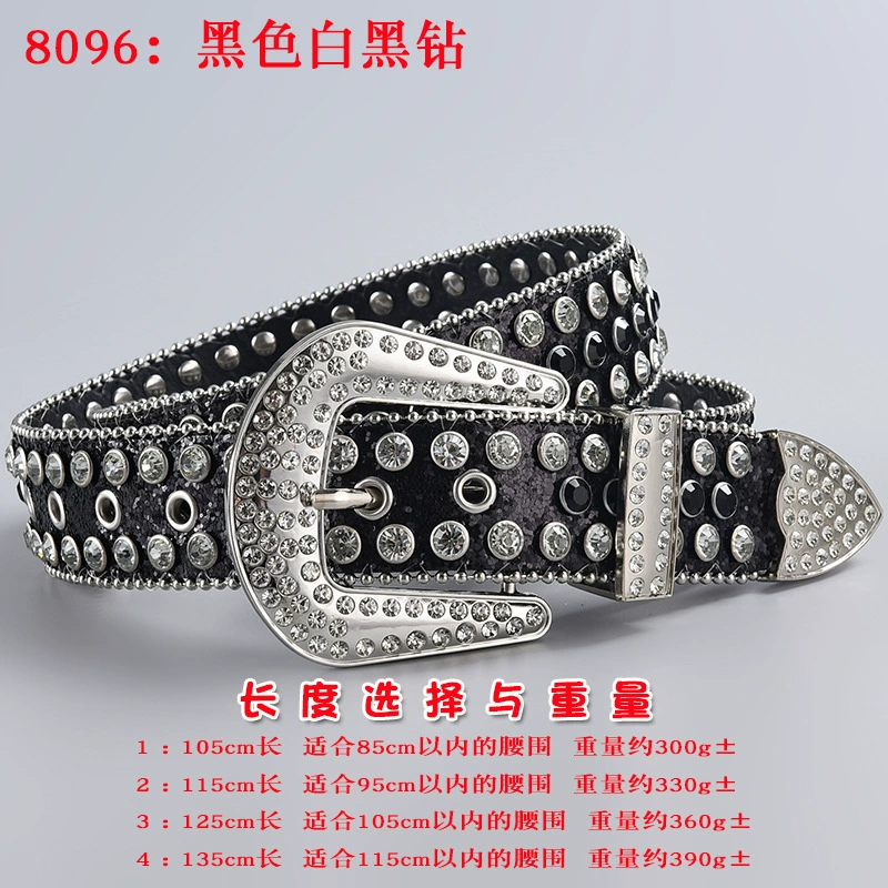 Пояс 3 шт, пояс из акрилового страза в форме diamonds, панк стиль, длины 105–135 см