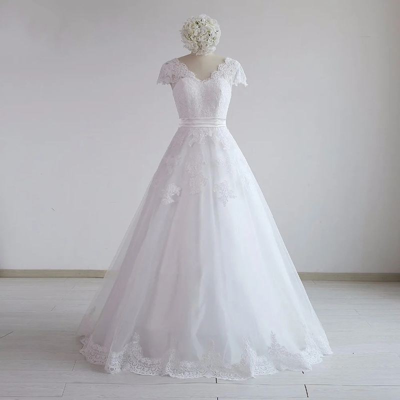 French-Style Light Wedding Dress 2026 New Model, Slimming and Concealing, Floor-Length Bridal Wedding Reception Dress, Forest Style V-Neck, Super Fairy-Like