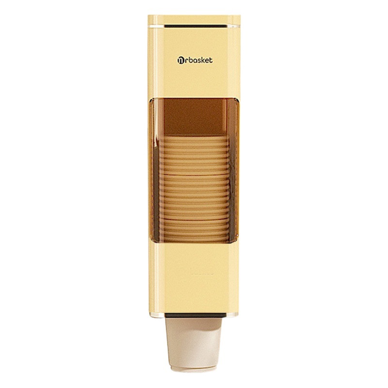 Portavasos desechable automático Portavasos sin golpes montado en la pared Portavasos de papel a prueba de polvo Dispensador de agua Almacenamiento doméstico