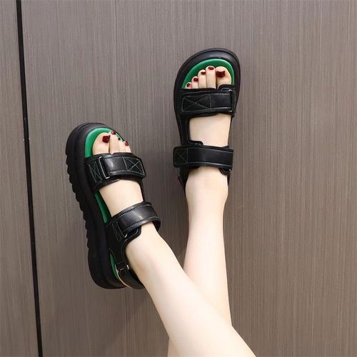 Women's Summer Sports Slides, Versatile, Thick Clog Sole, Student-Style Soft Sole Beach Shoes