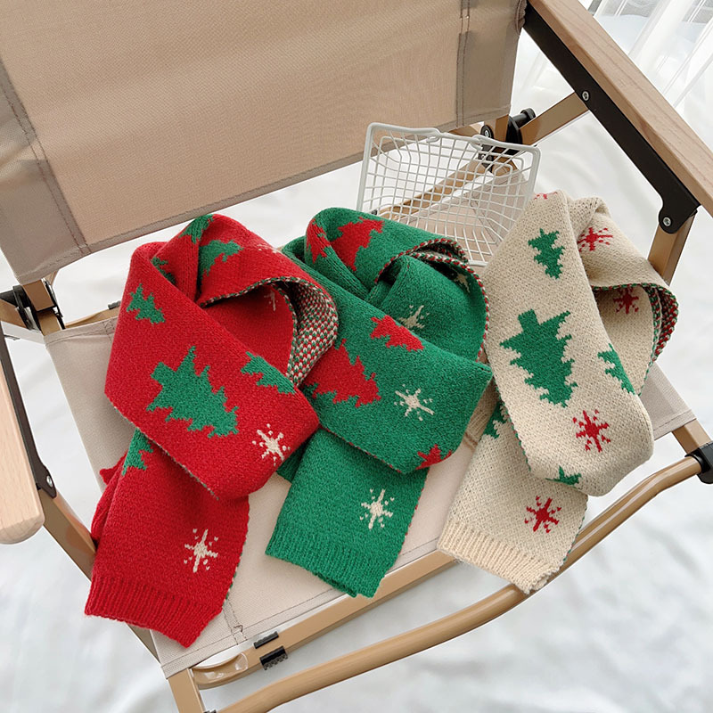 Cadeau de Noël Écharpe pour enfants Écharpe coupe-vent épaisse et chaude pour bébé garçon et fille_voghion.com