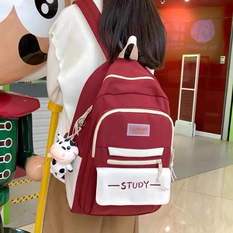 リュックサック女子学生百合ins森系カバン大容量リュックサック小学校中学高校生大学韓国版|undefined