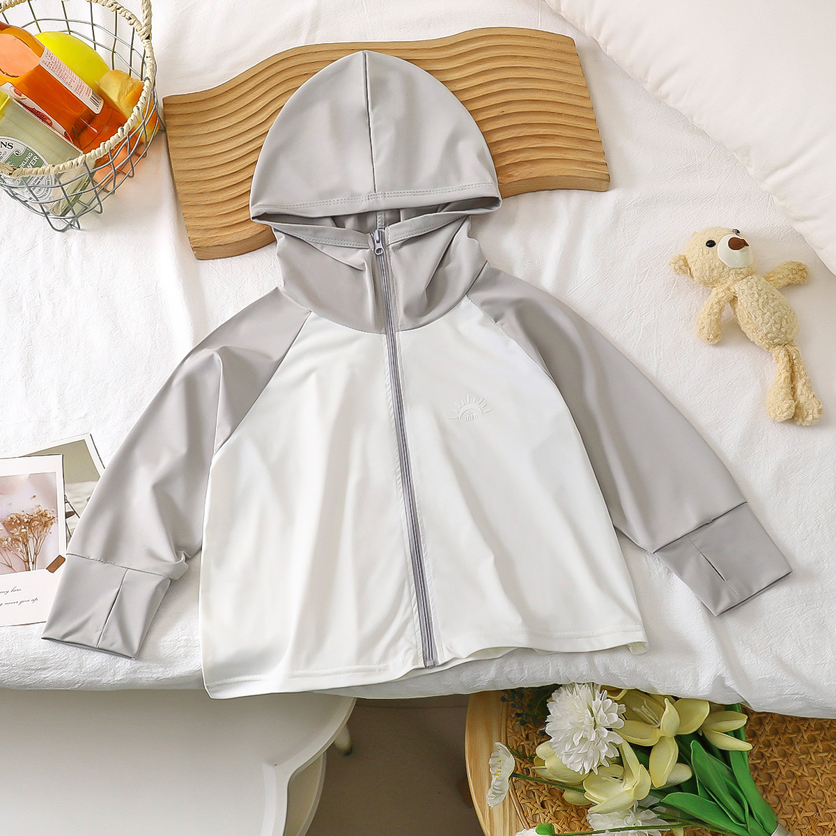 Ropa de protección solar de seda de hielo de nuevo estilo de verano para niños, niños y niñas, chaquetas resistentes a los rayos UV transpirables, ropa para bebés image 7