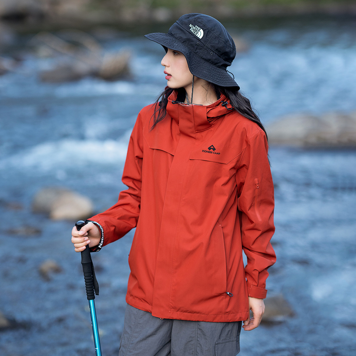 [Rosefinch Rustic Clothes] Road Tancer Outdoor Fleece Clothes Liner Mountaineering Suit Three-in-One Windproof Waterproof Jacket for Women