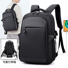 跨境新款双肩包休闲百搭大容量学生电脑背包简约通勤旅行商务背包