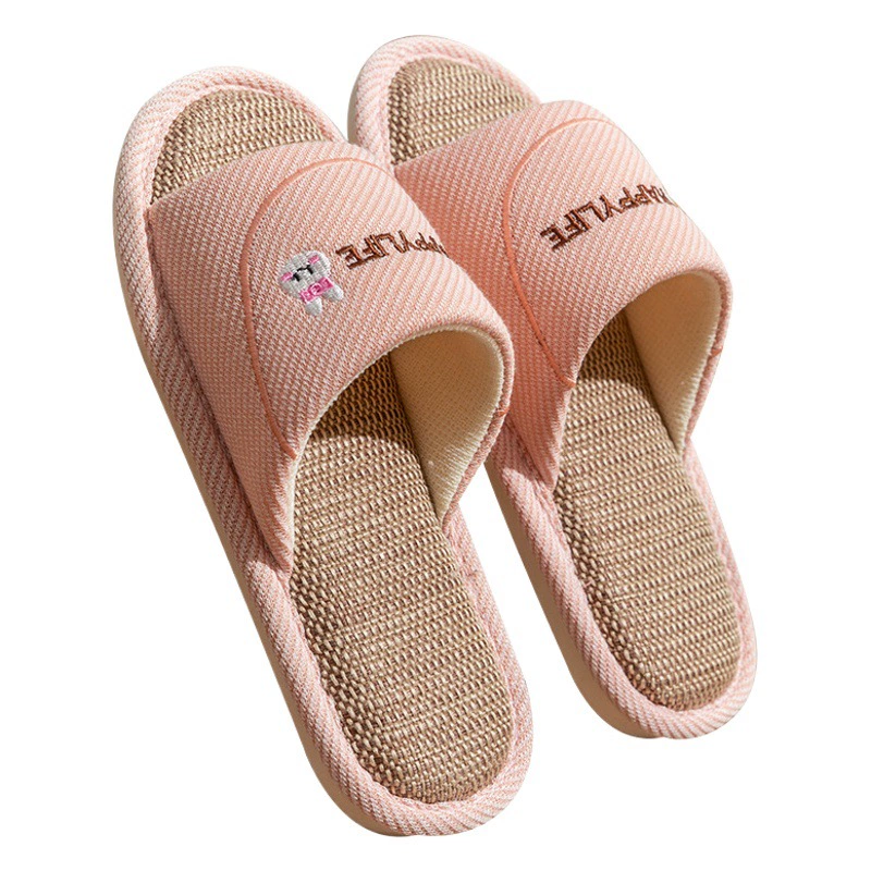 Льняные тапочки весенне-осенние женские пары четырех сезонов в помещении