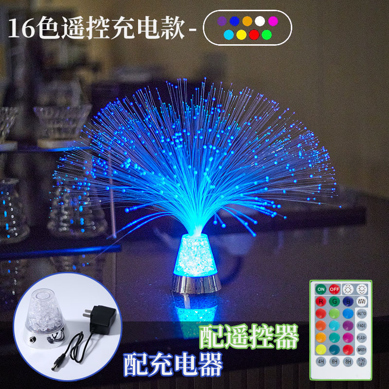 Luz de Noche Estrellada colorida Luz de fibra óptica lámpara de noche estrellada dormitorio dormir Red rojo creativo romántico luminoso