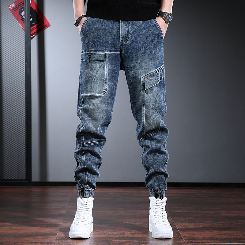 Men's Workwear Denim Jogger Pants Trendy Brand 2022 Autumn Versatile Retro Heavy-Duty Durable Men's Pants Cool Style Men's Workwear Denim Jogger Pants Trendy Brand 2022 Autumn Versatile Retro Heavy-Duty Durable Men's Pants Cool Style