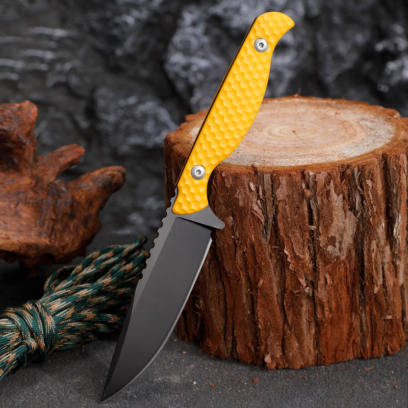 哥伦比亚不锈钢户外刀高硬度一体刀防身折刀野营求生刀阳江刀具
