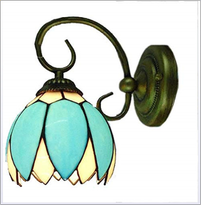 Baohua Tiffany moderno color minimalista lámpara de pared dormitorio lámpara de noche pasillo de estilo europeo salón lámpara de pared de fondo