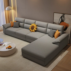 Modern Nordic washable technology fabric sofa set living room small apartment cream style soft pouch princess sofa