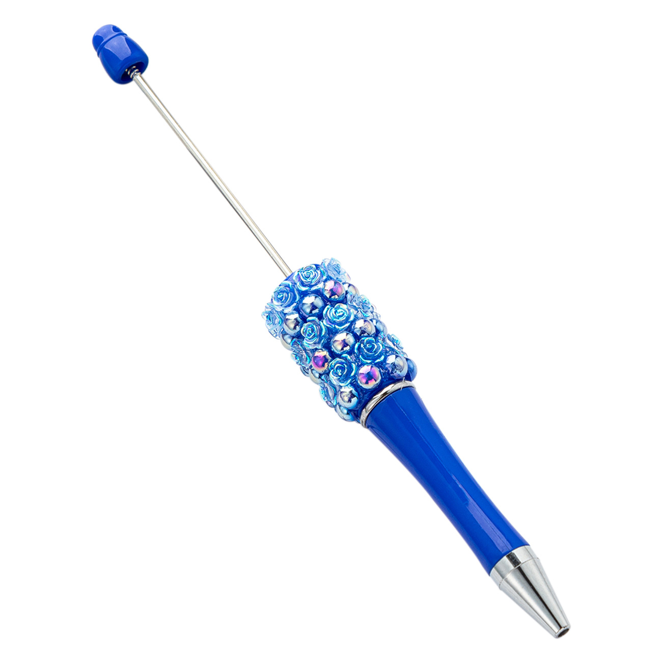Nueva rosa diy bolígrafo de cuentas de flor creativo pegado a mano bolígrafo de cuentas multicolor bolígrafo de regalo publicitario