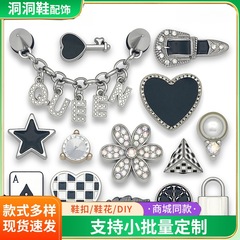 新しいクロスボーダー金属合金パンク甘くてクールな下駄靴花靴バックル靴アクセサリー DIY アクセサリー適応クロス