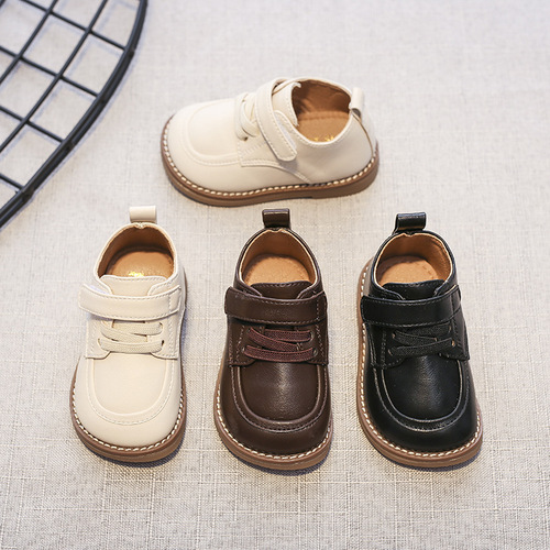 Baby toddler shoes, spring and autumn single shoes, 0-2-3 years old infant casual shoes, boys' soft-soled leather shoes, girls' Korean shoes
