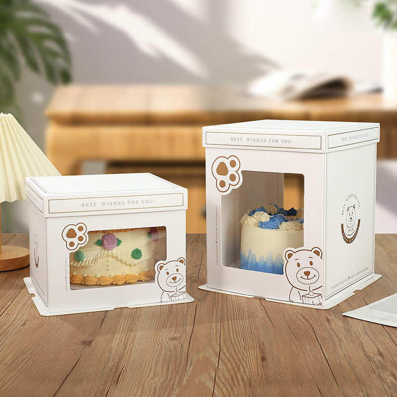 生日蛋糕盒定制6寸8寸烘焙三合一礼盒包装千层打包盒子批发甜品