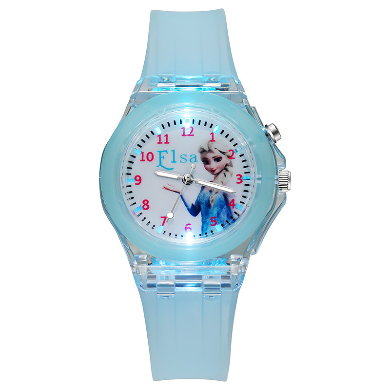 Silicone Luminous Cartoon Children's Watch Primary School Student Watch Girl Gift Cute Style Brand Swiss Only Watch Time