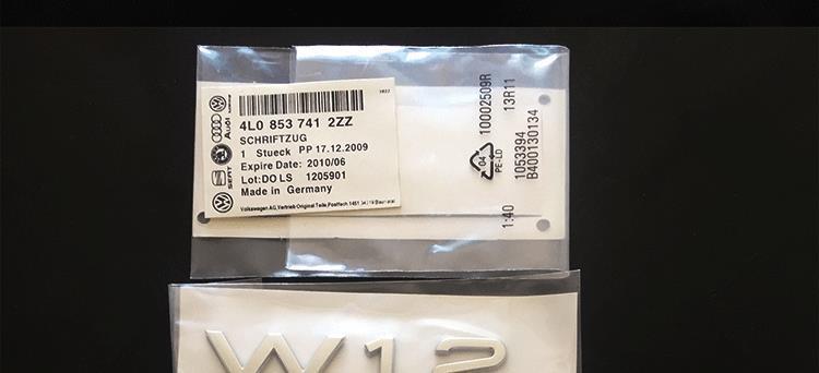 Audi car emblem V6TV8T side emblem V10W12 lettering for A4L, A6L, A8L, RS3, S5, Q7, TT modifications