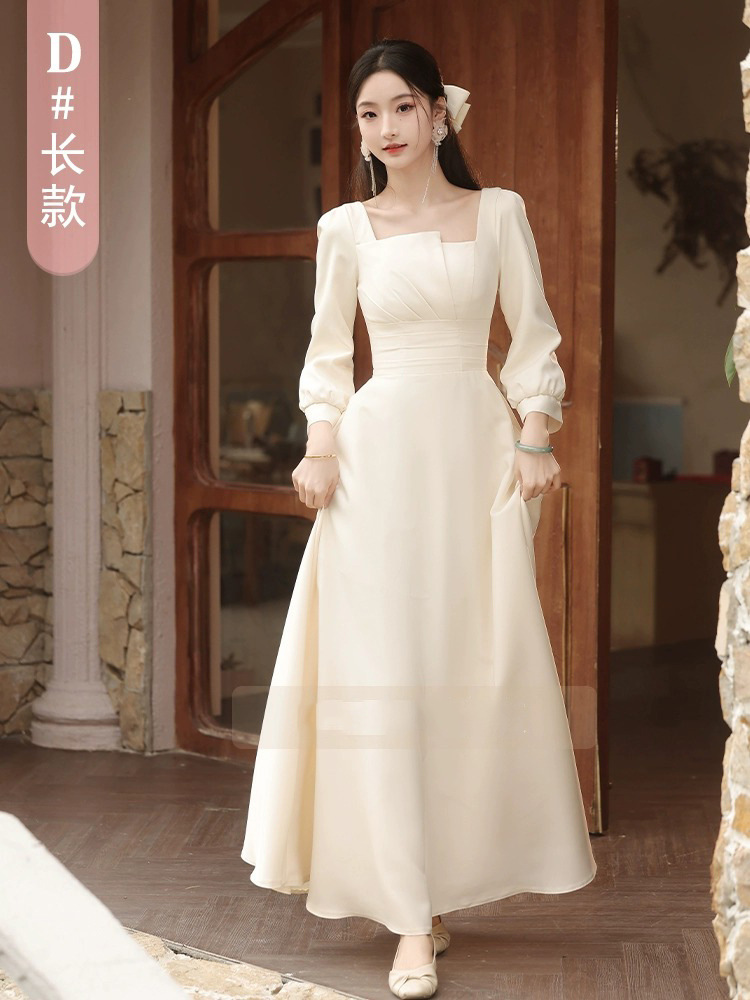 Champagne color d style-long style-