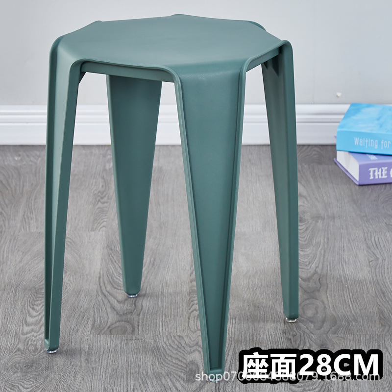 다크 그린 모든 플라스틱 사각형 의자 좌석 표면 28CM