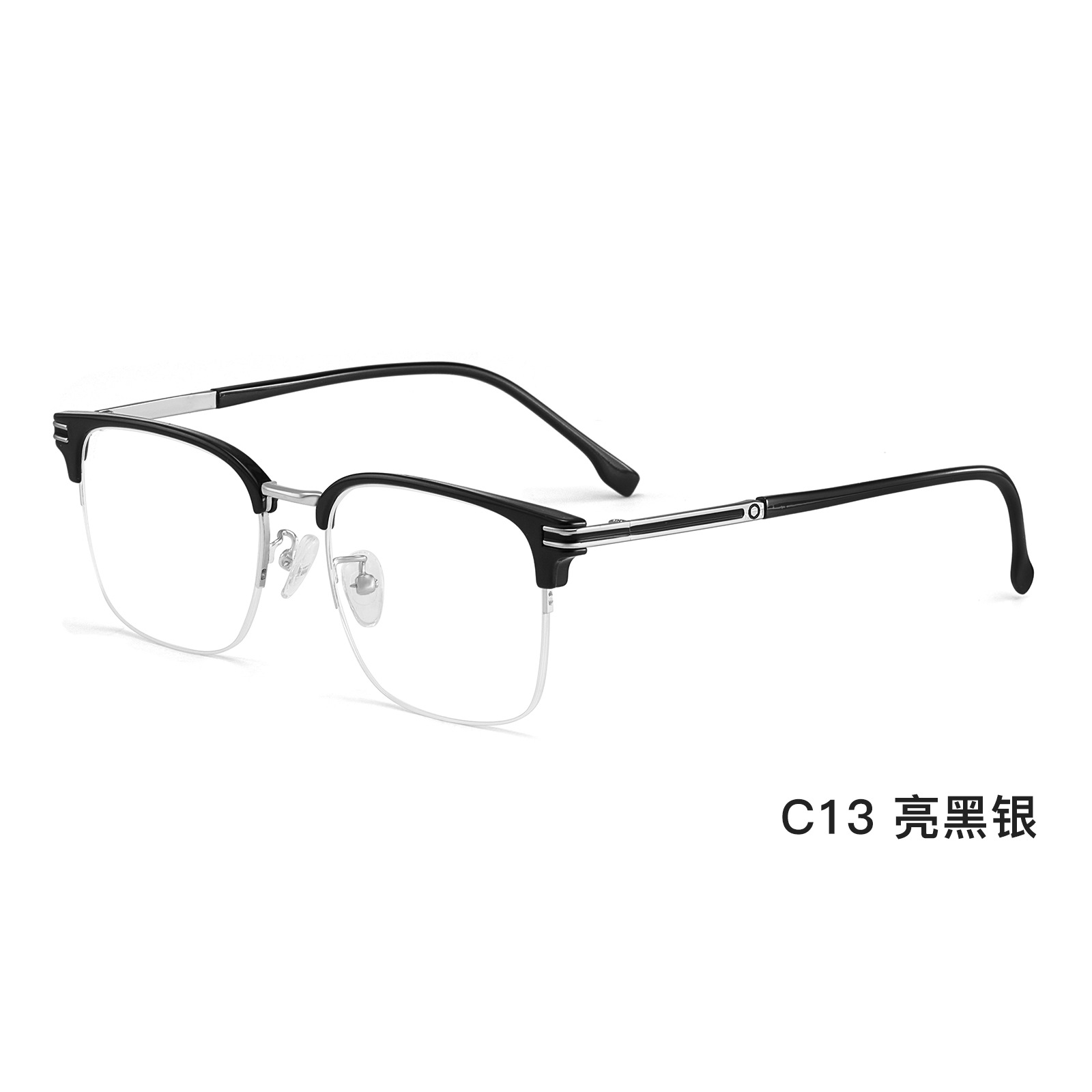 Moda elegante aleación negocio ceja marco medio marco gafas marco todo partido no cara clip puede coincidir con miopía Danyang al por mayor