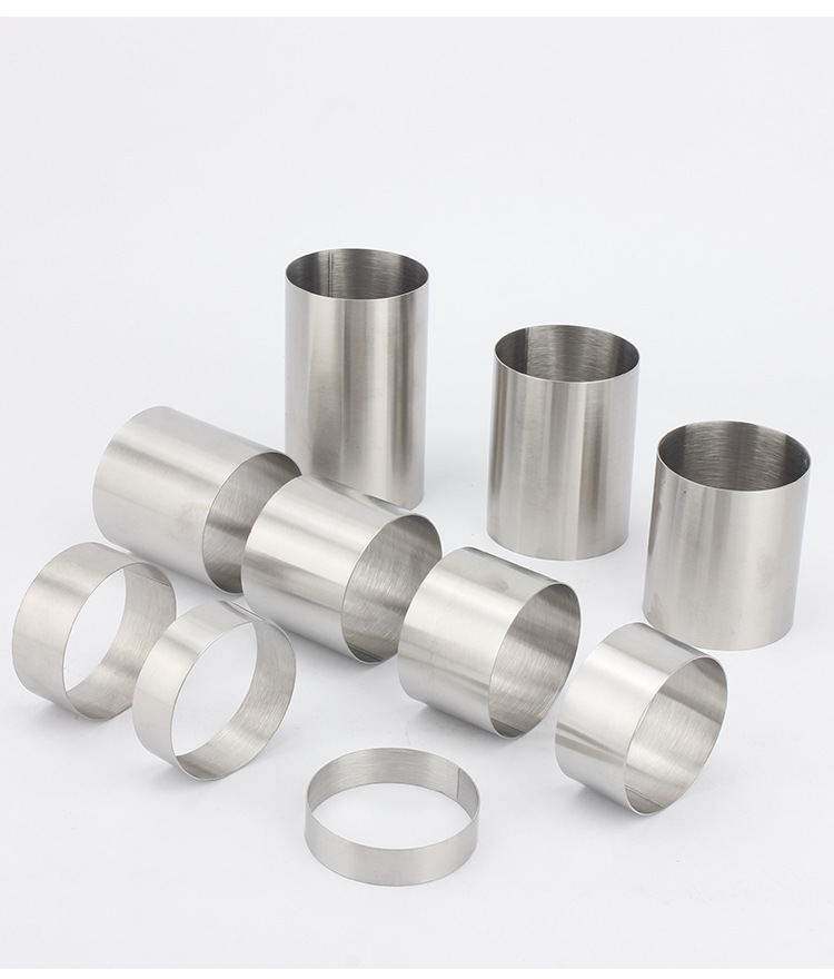 Heightened stainless steel round cake mousse ring small tart ring cake baking mold rice cake tortilla ring