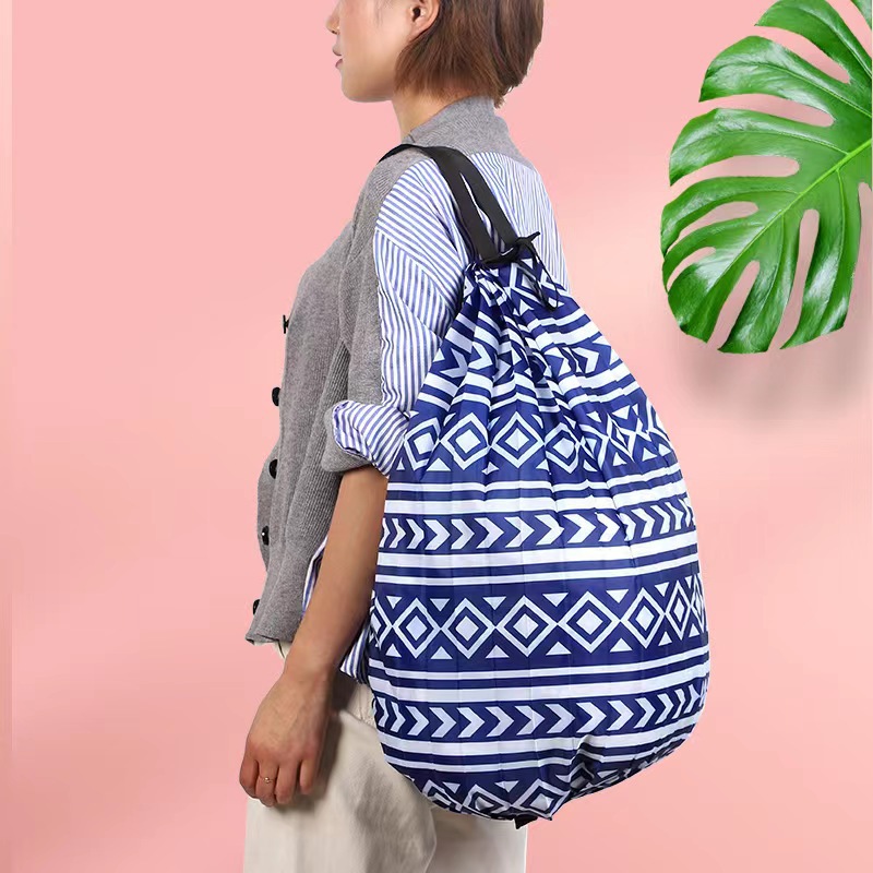 手提げ折りたたみショッピングバッグ大容量携帯収納バッグ片肩リュックサック整理バッグ荷物バッグ旅行バッグ